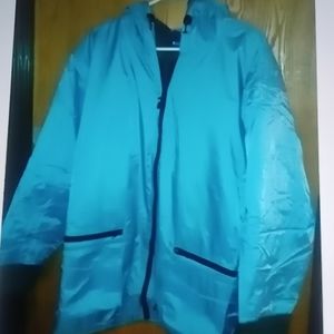 NEW romans blue lake nylon fleece jacket